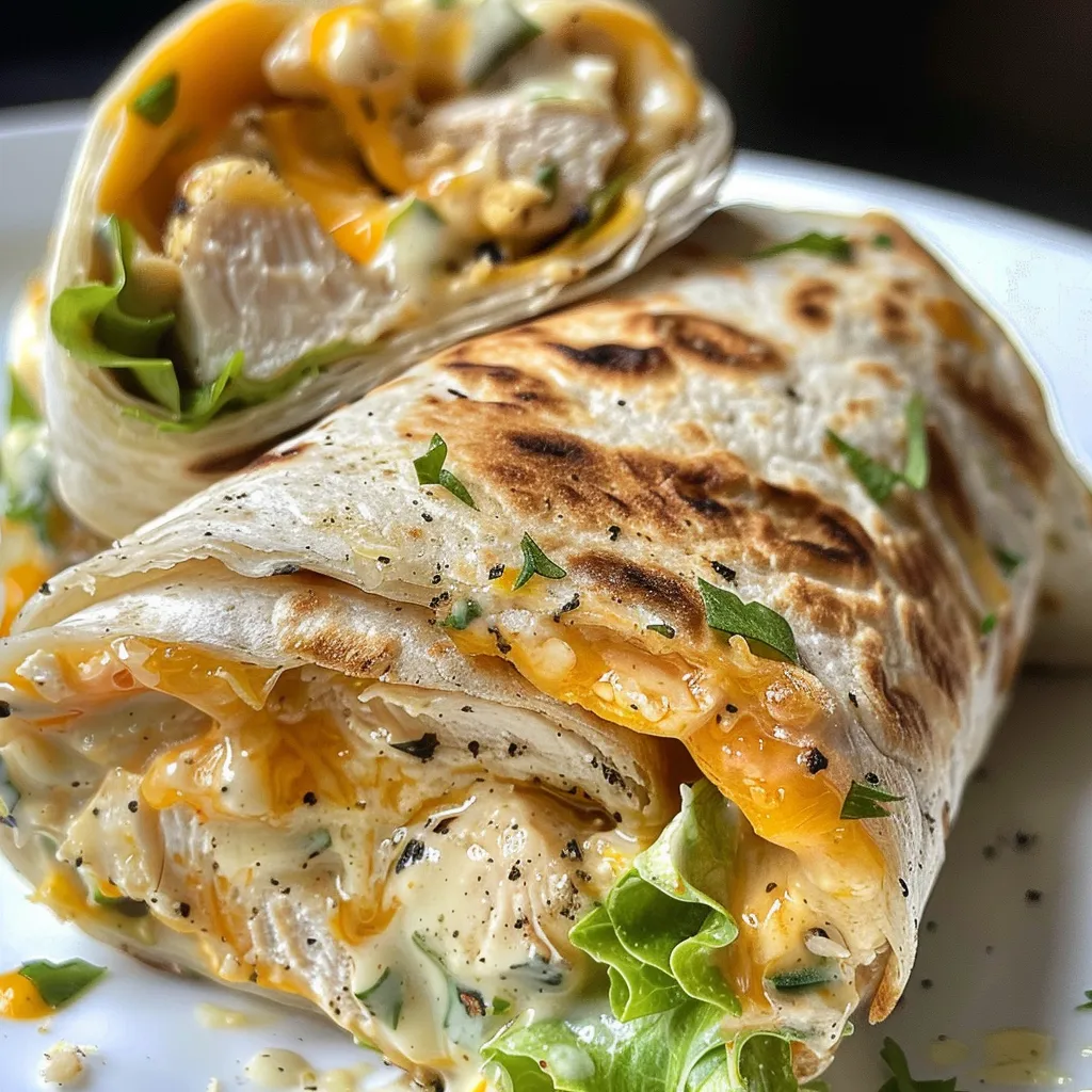 Cheesy Garlic Chicken Wraps – The Ultimate Flavor Explosion!