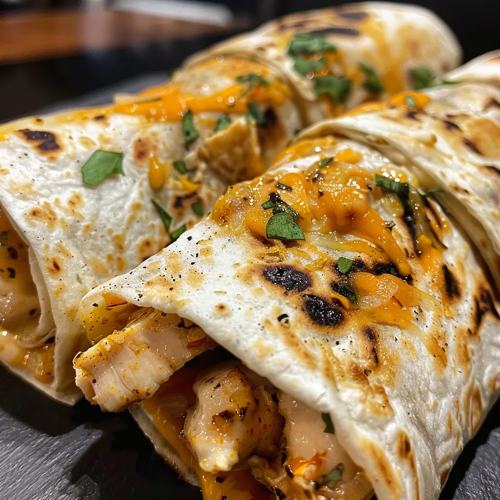 Cheesy Garlic Chicken Wraps – The Ultimate Flavor Explosion!