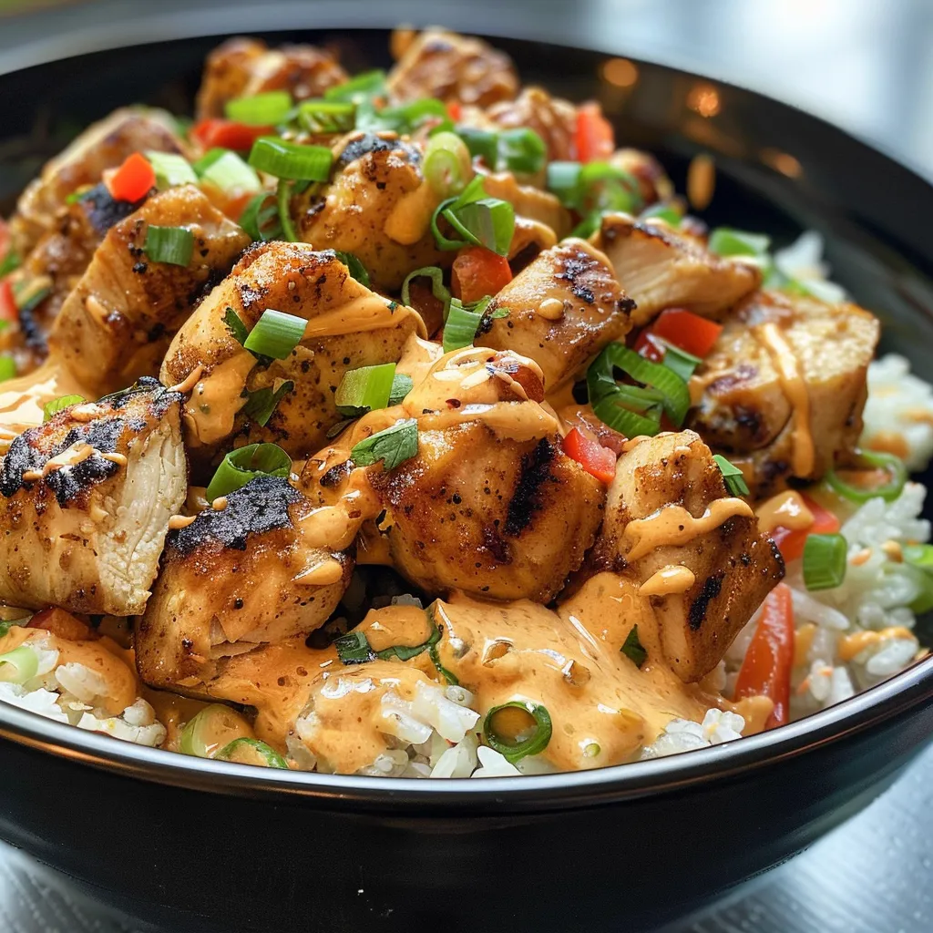 Creamy Cajun Chicken & Rice Bowls | High Protein Meal Prep