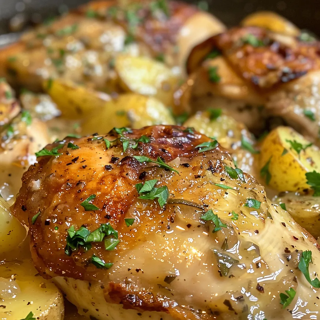 Garlic Parmesan Crockpot Chicken and Potatoes