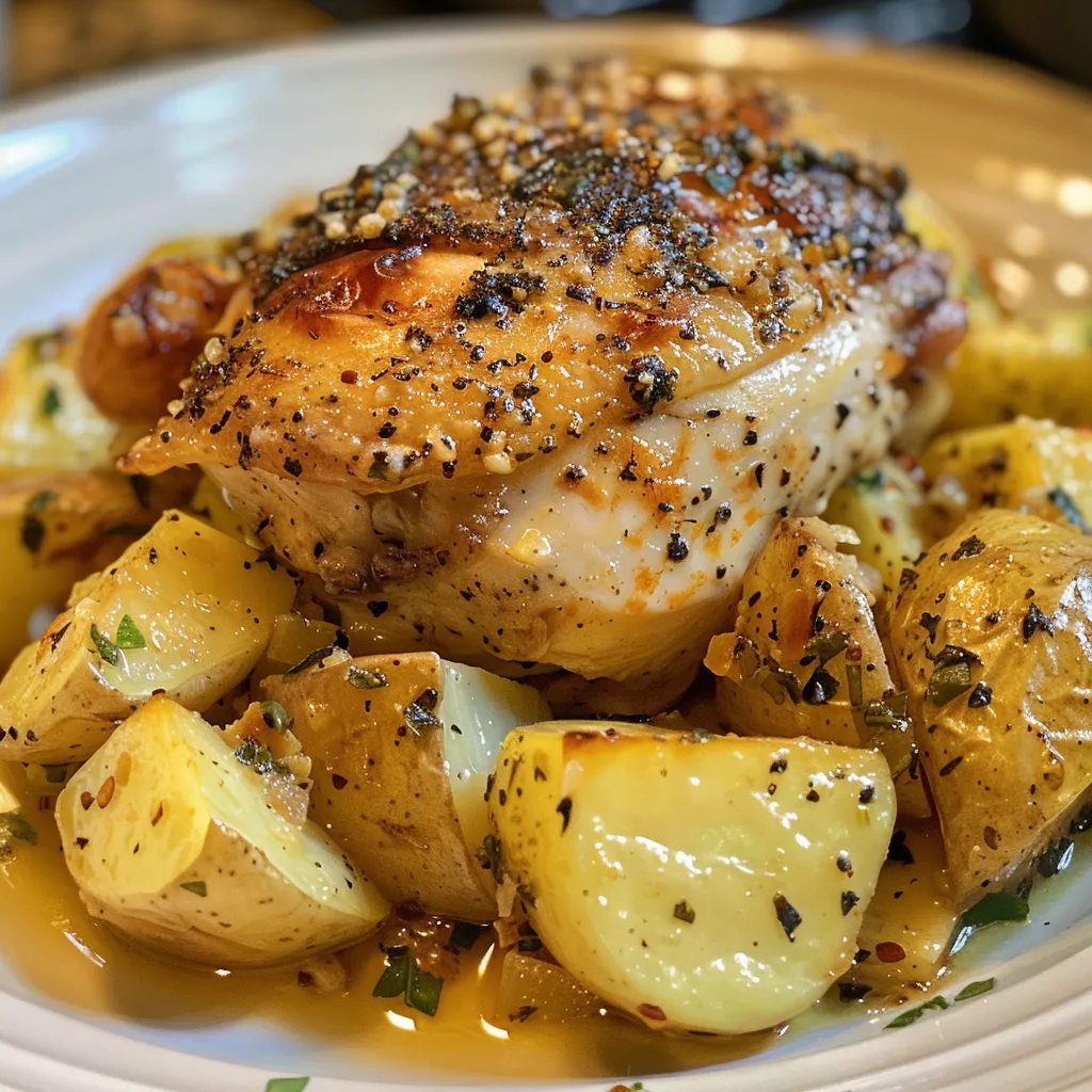 Garlic Parmesan Crockpot Chicken and Potatoes