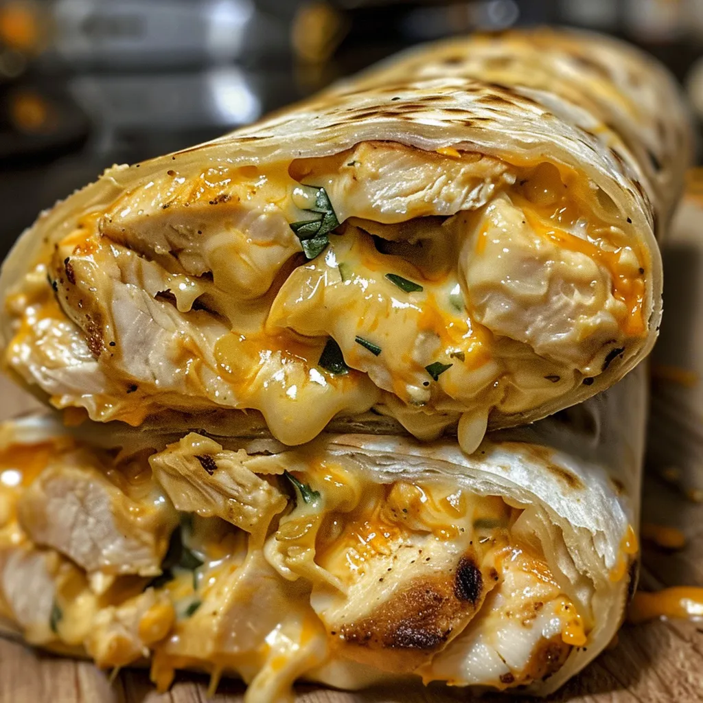 Cheesy Garlic Chicken Wraps – The Ultimate Flavor Explosion!