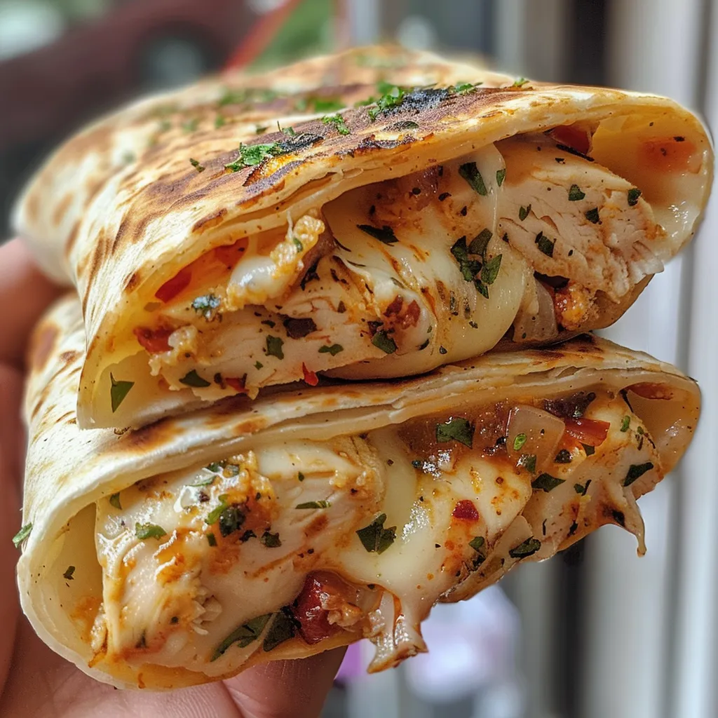 Cheesy Garlic Chicken Wraps – The Ultimate Flavor Explosion!