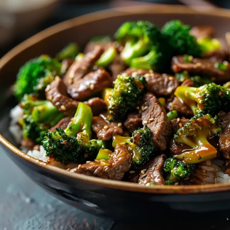 A close-up view of Beef and Broccoli Stir Fry with vibrant vegetables and tender beef slices.