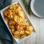 Close-up of grilled sweet potatoes topped with melting butter, showcasing rich textures.