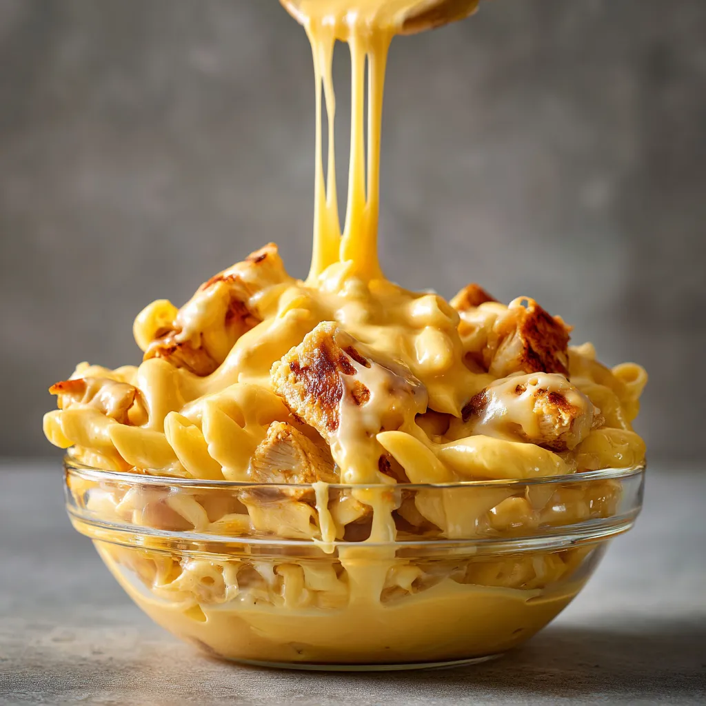 A bowl of cheesy macaroni, featuring melted cheddar and soft pasta.
