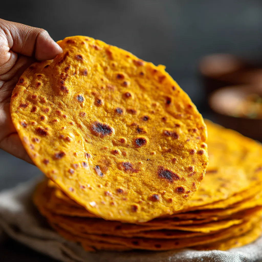 Warm, inviting sweet potato tortillas topped with fresh herbs, shot in natural light.