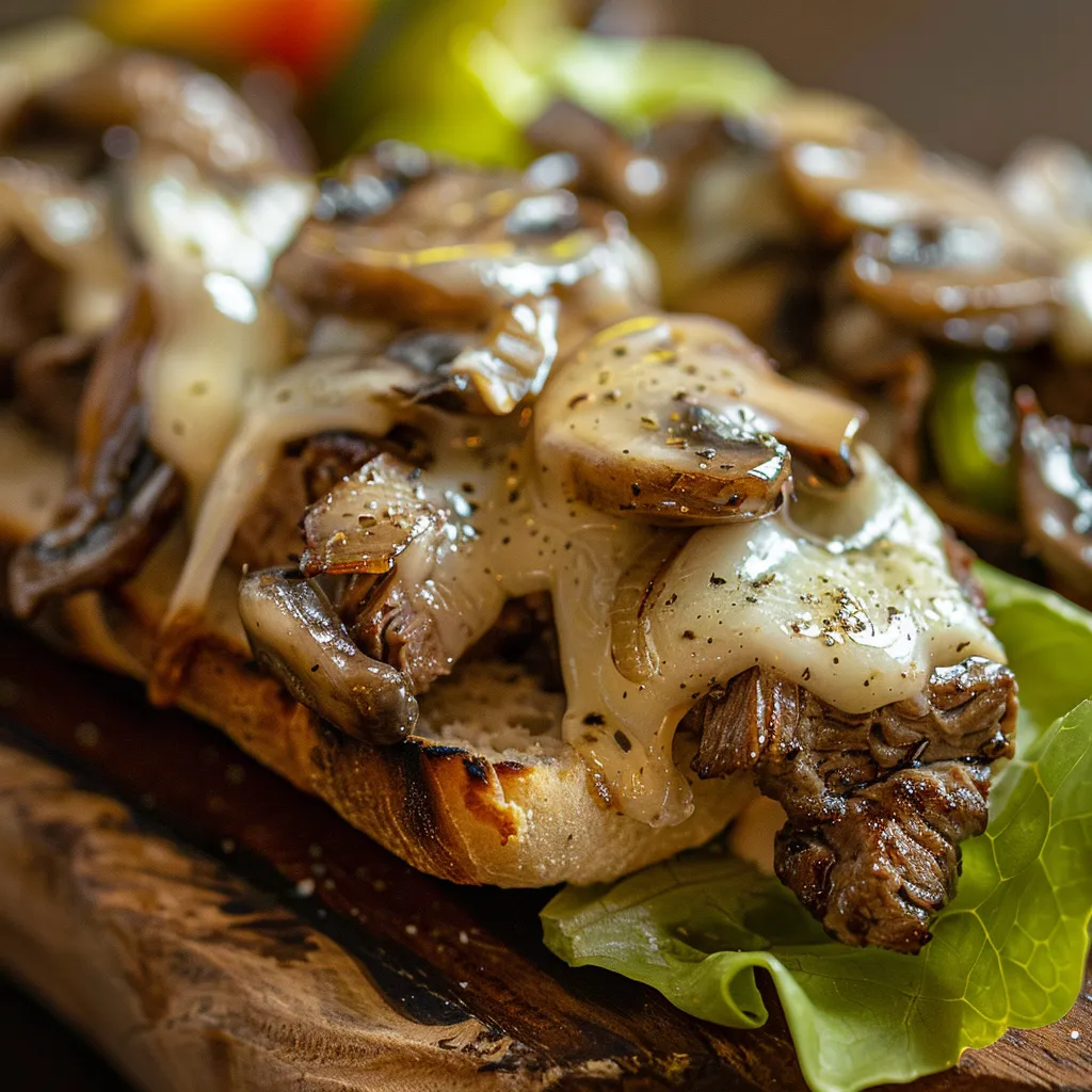 A vibrant image of Keto Philly Cheesesteak Rolls showcasing sautéed beef and vegetables wrapped in lettuce.