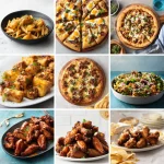 Close-up of a flavorful chicken dinner with broccoli and bell peppers.