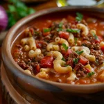 Close-up of a creamy garlic parmesan chicken breast topped with fresh parsley.