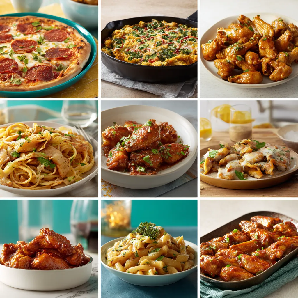 Cozy dinner plate featuring chicken breasts, sautéed vegetables, and rice.