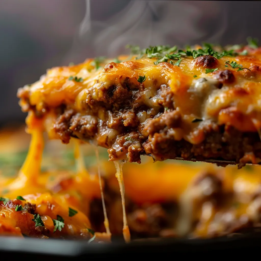 A vibrant skillet filled with tender garlic butter chicken and roasted yukon gold potatoes, garnished with fresh herbs.