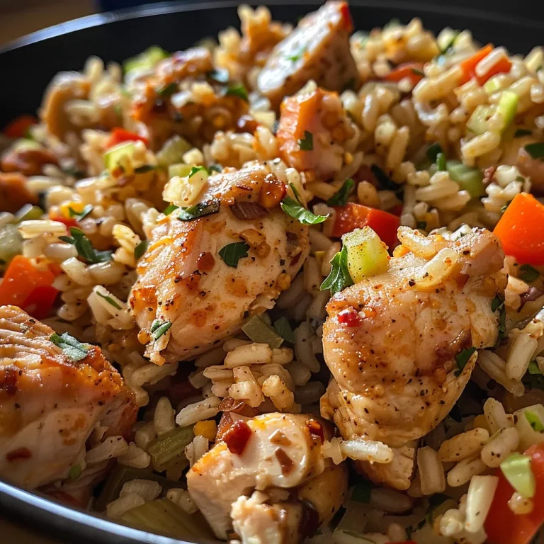 Close-up view of a plate of turkey combo rice garnished with colorful vegetables.