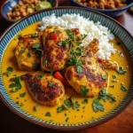 Creamy Kuku Paka chicken curry served in a bowl, garnished with cilantro.