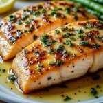 Close-up of Honey Garlic Butter Baked Salmon with a glossy glaze.