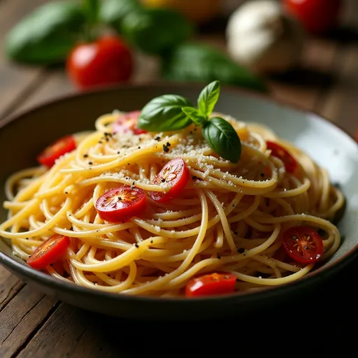 A delicious bowl of Authentic Spaghetti All’assassina featuring al dente noodles and a rich, red sauce, highlighted by grated cheese.