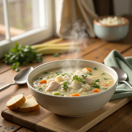Detailed view of Marry Me Chicken Soup garnished with fresh parsley, highlighting the creamy texture.