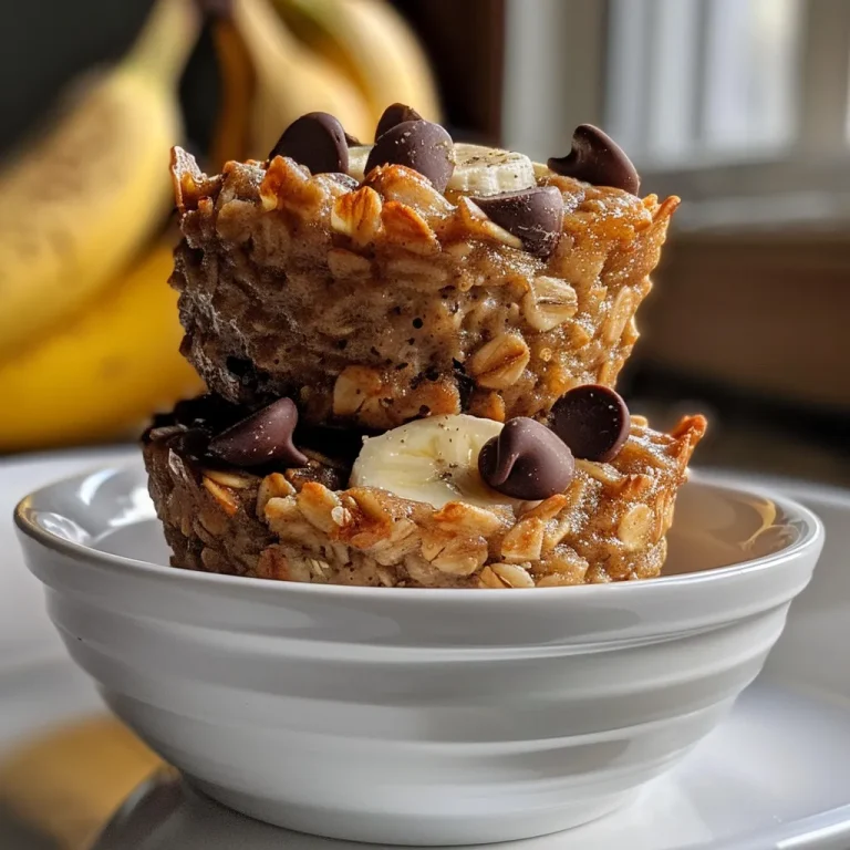 Morning Magic: Oatmeal Breakfast Muffins That Bring Joy to Your Day A close-up side view of oatmeal breakfast muffins with chocolate chips.