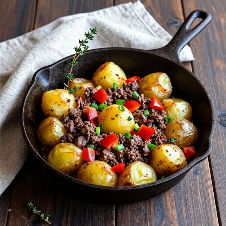 Easy Ground Beef and Potatoes Skillet Recipe