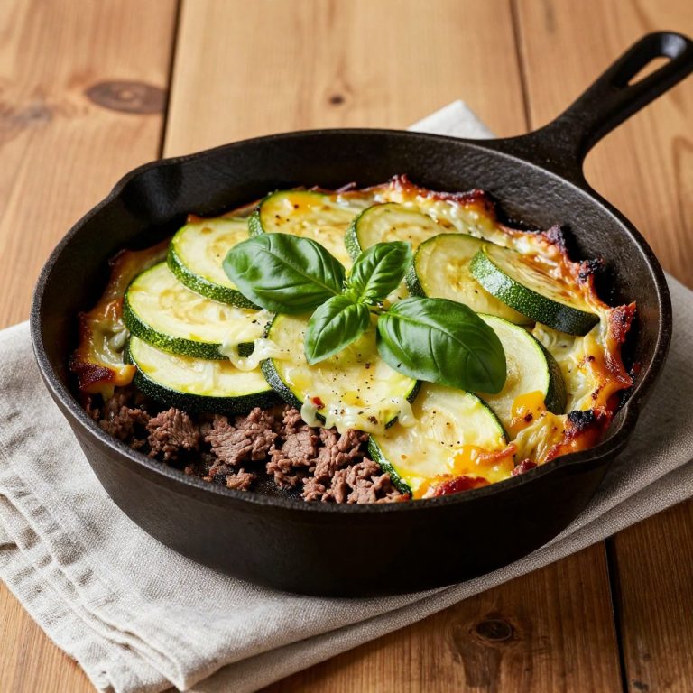 Low-Carb Ground Beef Zucchini Bake: Easy & Delicious Recipe