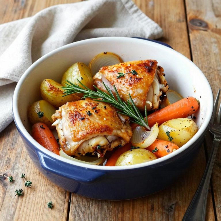 Easy One-Pan Baked Chicken with Potatoes and Carrots