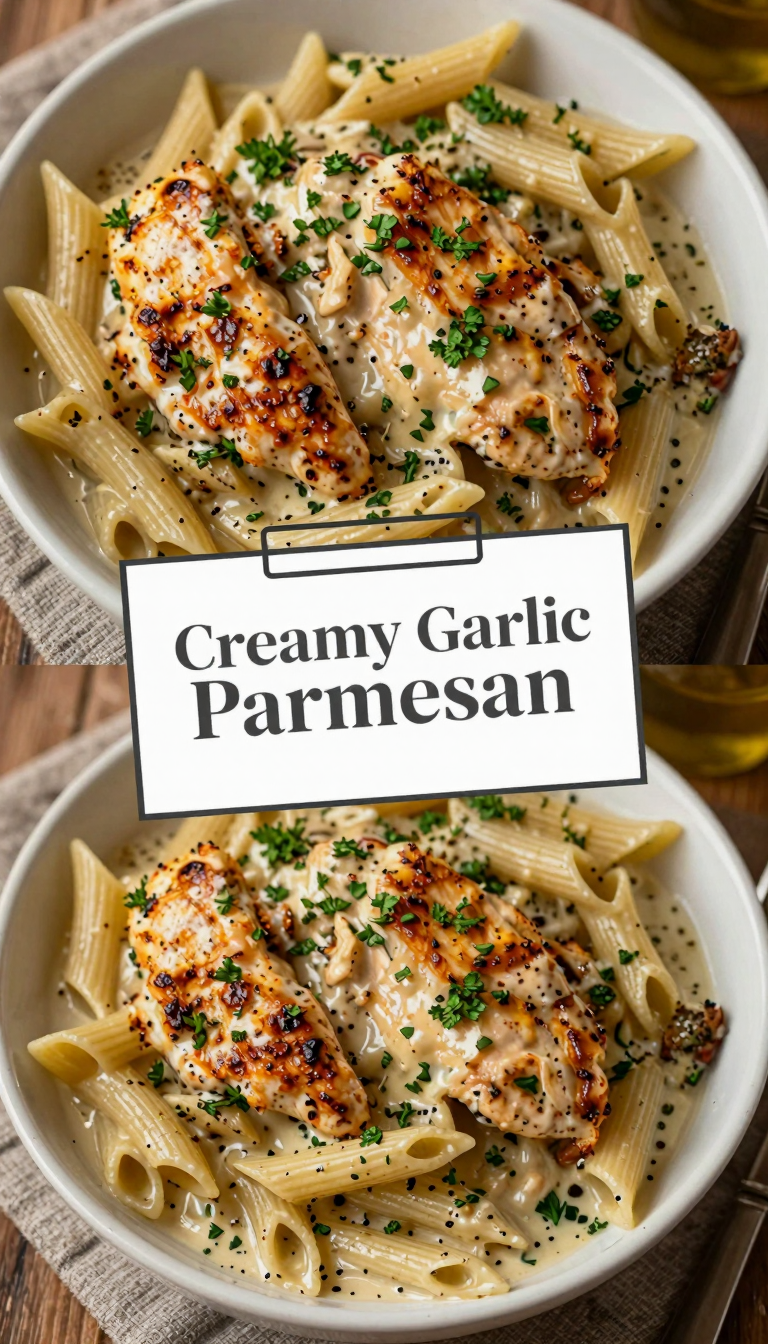 Save this Penne pasta with chicken and parsley. on Pinterest
