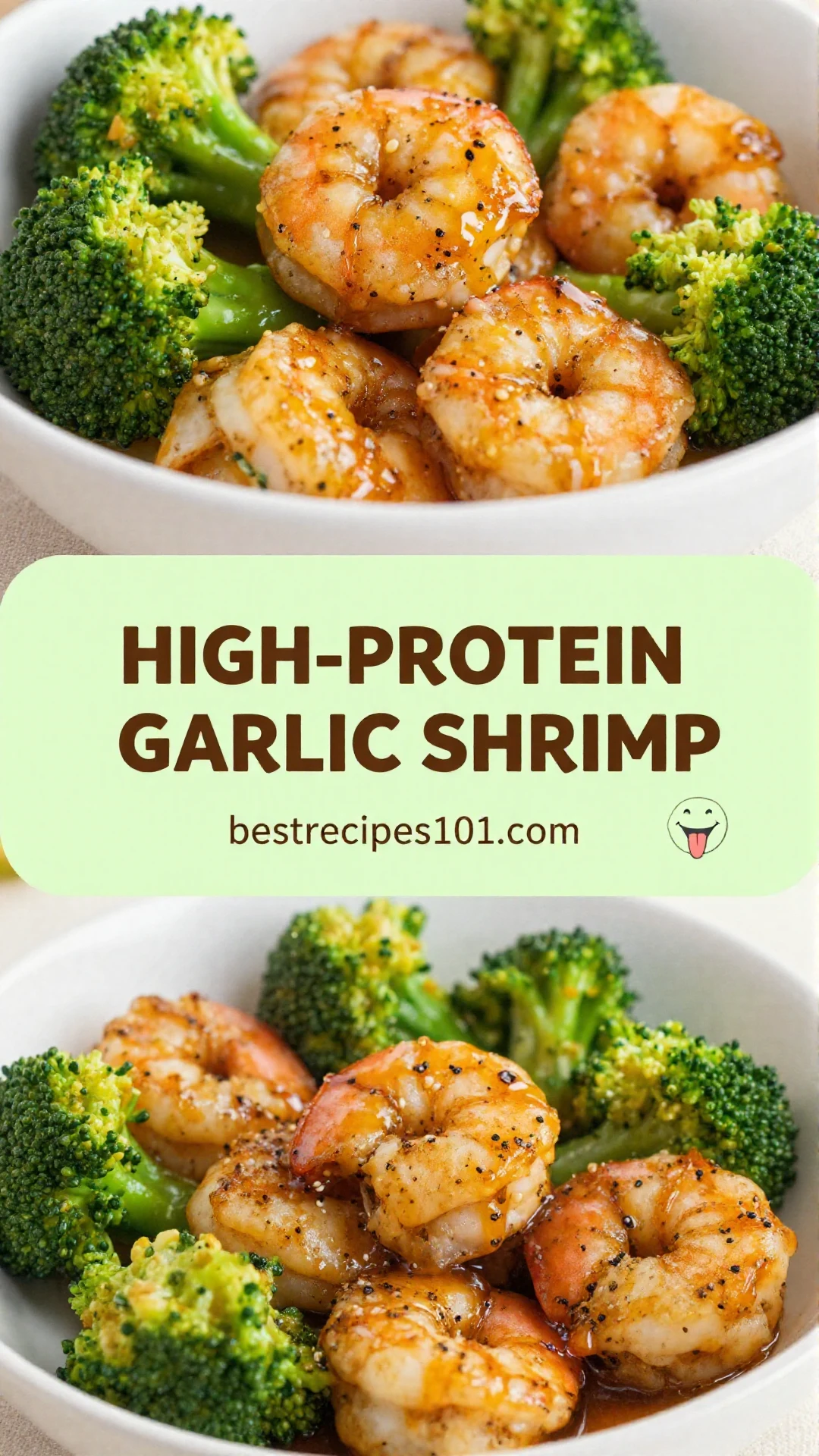 A close-up shot of succulent honey garlic shrimp served over a bed of fluffy white rice, garnished with fresh chopped green onions.