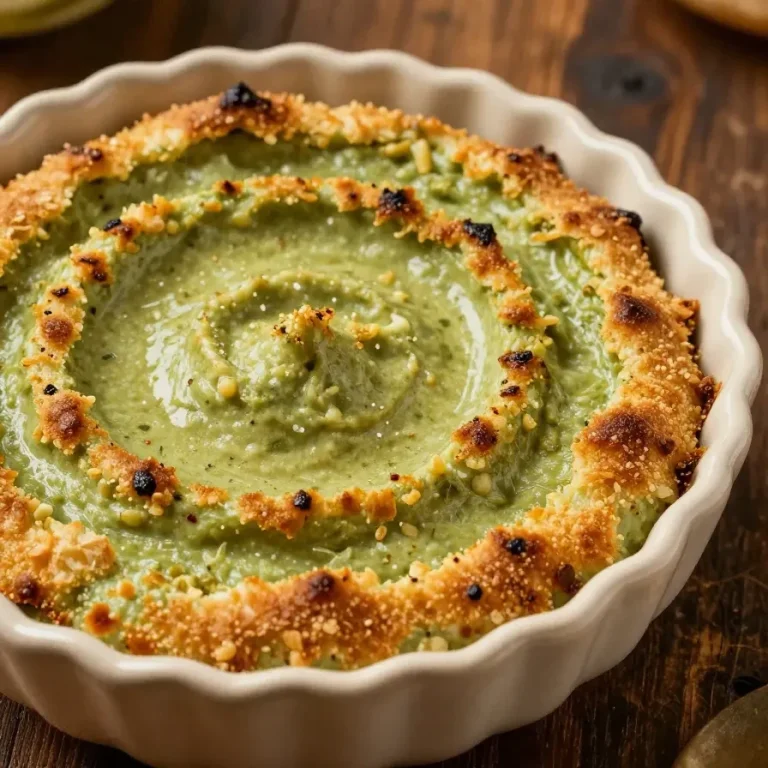 Cheesy Hatch Green Chile Dip Recipe A creamy cheesy dip with green chiles in a bowl, surrounded by tortilla chips