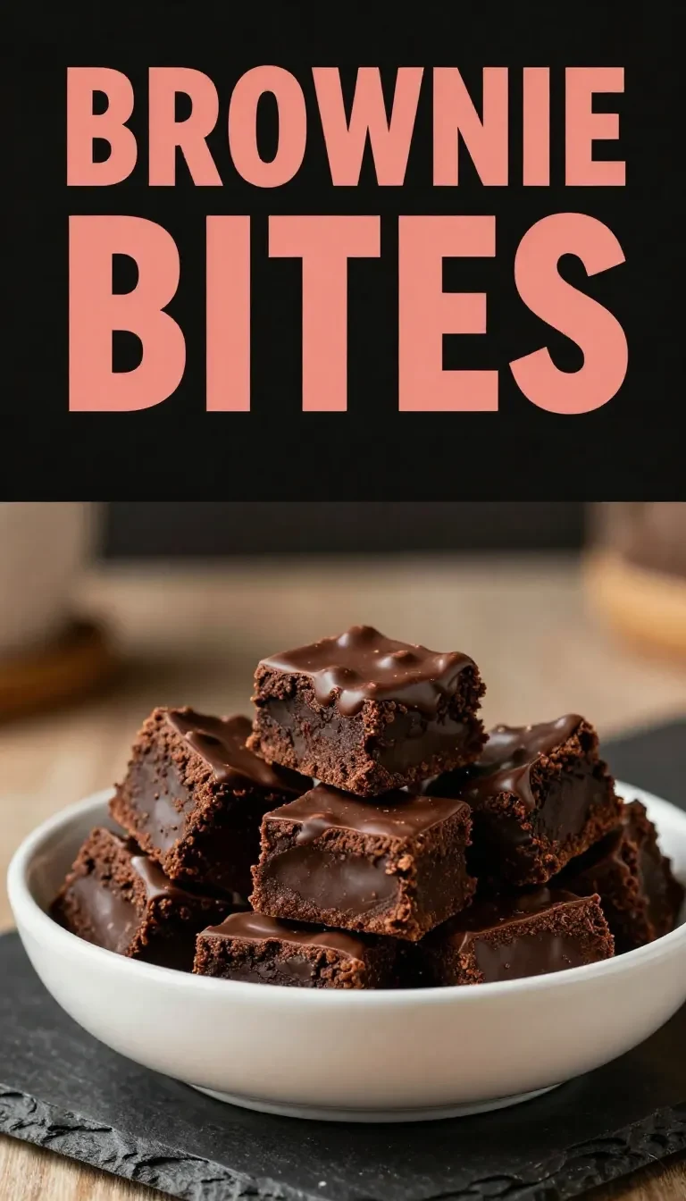 Close-up of three ingredient paleo vegan no bake brownie bites arranged on a plate.