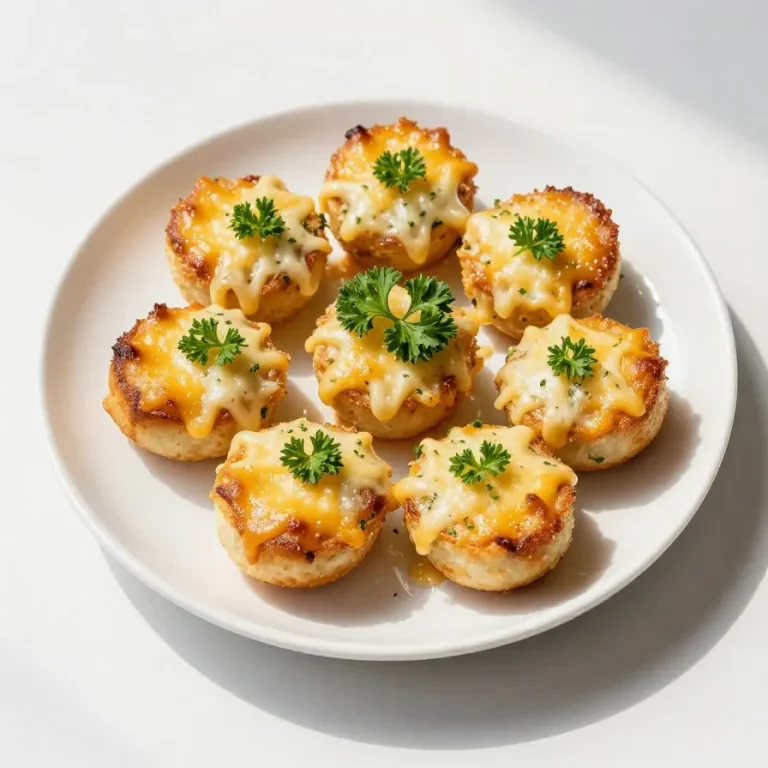 Ritz Garlic Parmesan Party Bites A platter of Ritz Garlic Parmesan Party Bites arranged neatly with a garnish of parsley