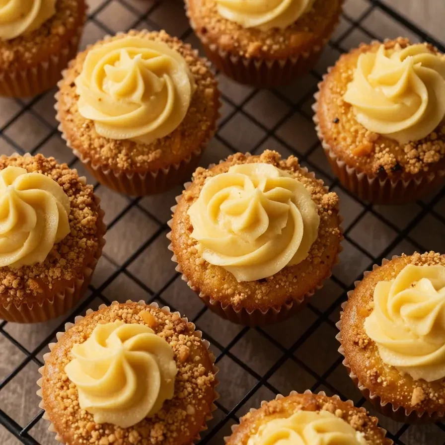 Delicious Keto Pumpkin Cheesecake Muffins with a creamy filling displayed on a wooden table