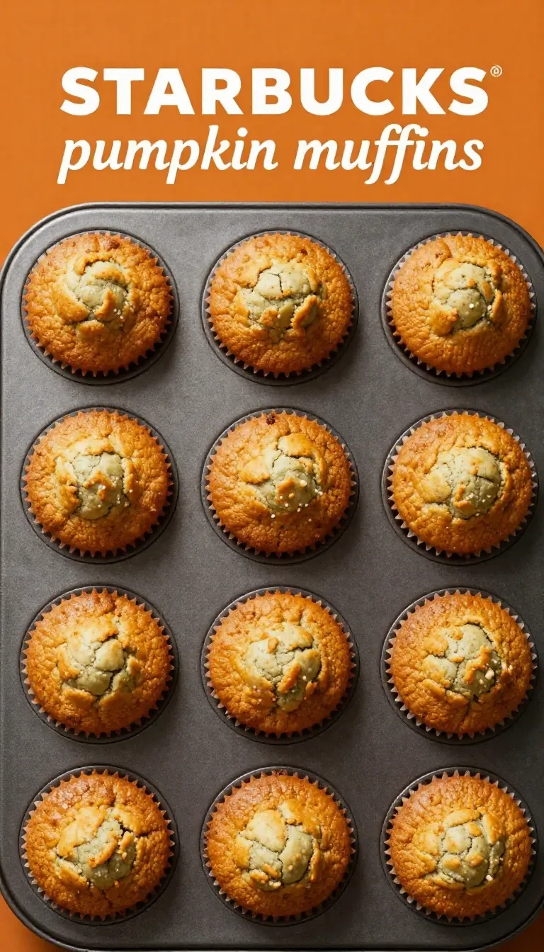 Delicious homemade pumpkin muffins inspired by Starbucks recipe