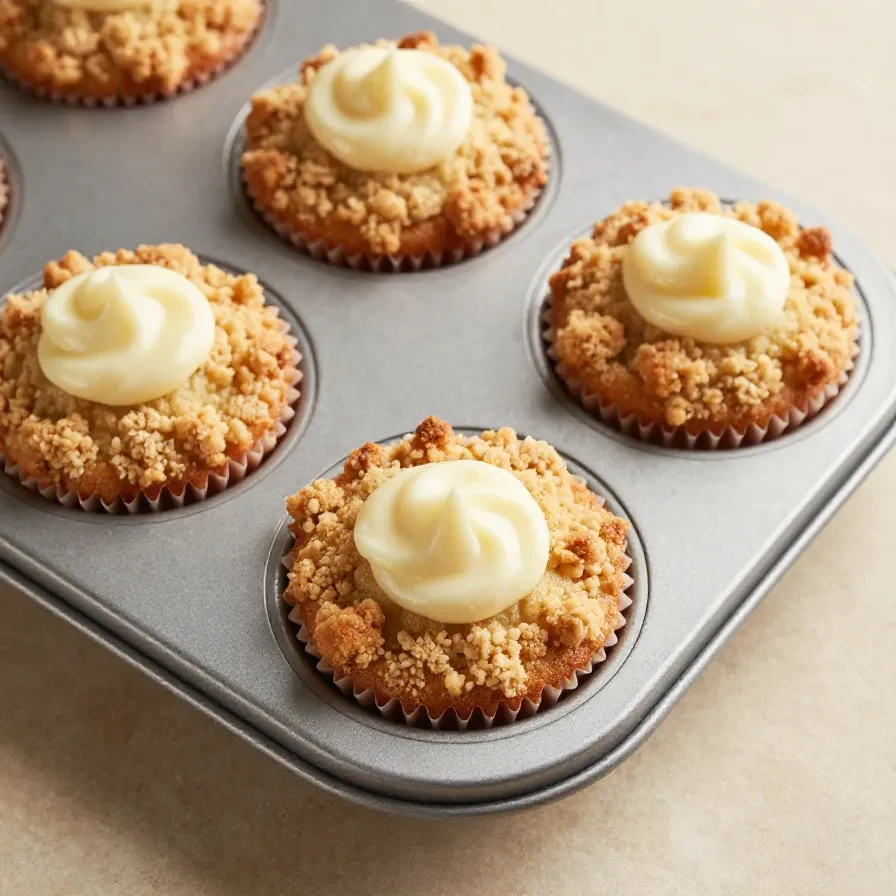 Delicious pumpkin streusel muffins topped with a crumbly streusel