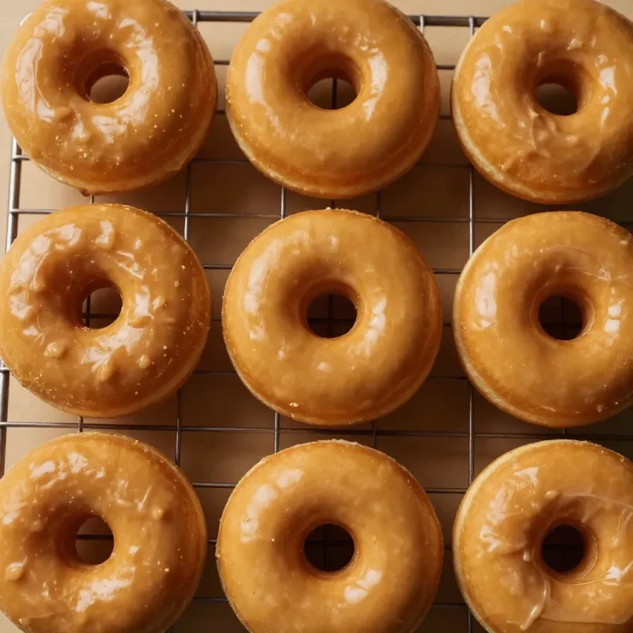 A plate of freshly baked gluten-free pumpkin donuts topped with cinnamon sugar