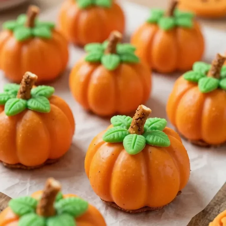 A plate of homemade Pumpkin Oreo Balls decorated with orange sprinkles