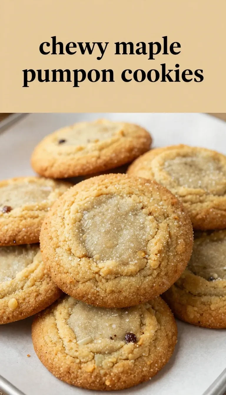 A plate of chewy maple pumpkin cookies with a glass of milk