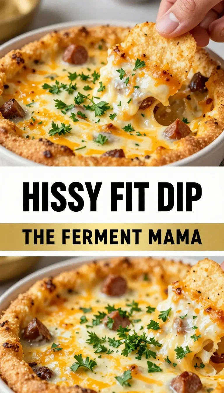 A creamy Hissy Fit Dip served in a colorful bowl with fresh vegetables and crackers